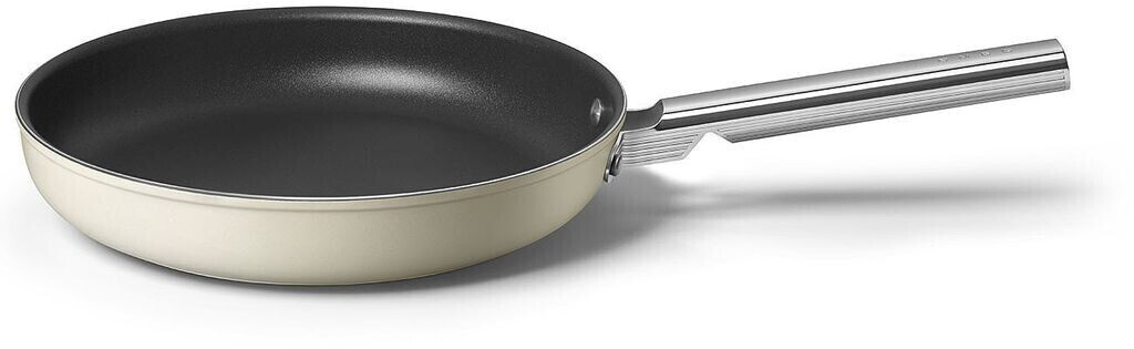 ماهیتابه ۳۰ سانت اسمگ ایتالیا مدل SMEG CKFF3001CRM | رنگ کرم | تابه آلومینیومی نچسب بدون درب